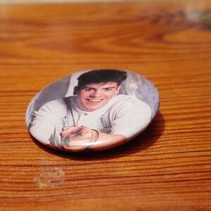 Vintage Button Pin with Portrait